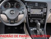 Moldura 1 Din Fiamon Para Volkswagen Golf 2014 em diante Com Porta Objetos - Grafite Original