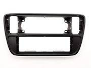 Moldura 1 DIN Fiamon Para Volkswagen Up 2014 até 2016 - Preta Com Borda Branca - 3197