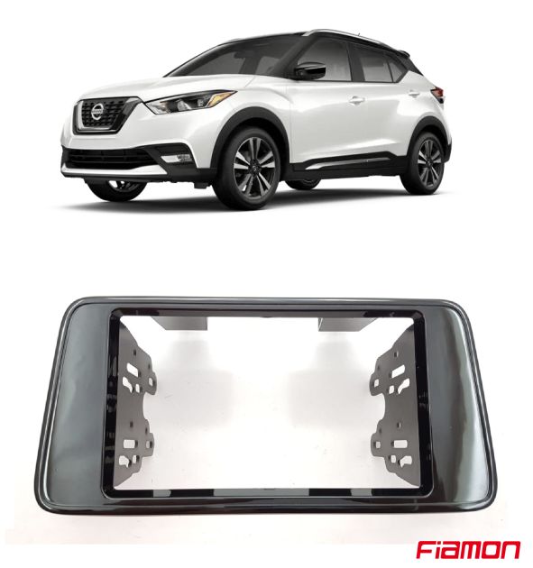 Moldura 2 Din Nissan Kicks - Black Piano.