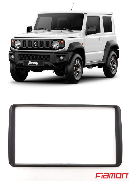 Moldura 2 Din Fiamon Para Suzuki Jimny - Preta, Padrão Japonês - 3191