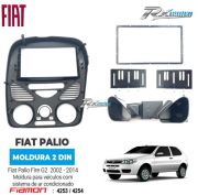 Moldura 2 Din Fiamon Para Fiat Palio Fire G2 (2002 até 2014) - Com Ar Condicionado