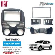 Moldura 2 Din Fiamon Para Fiat Palio Fire G2 (2002 até 2014) - Sem Ar Condicionado 
