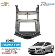 Moldura 2 DIN Fiamon Para Chevrolet Sonic 2013 em diante - Grafite - 4078