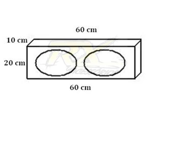 Box Para 2 Alto Falantes 6X9" - Reto