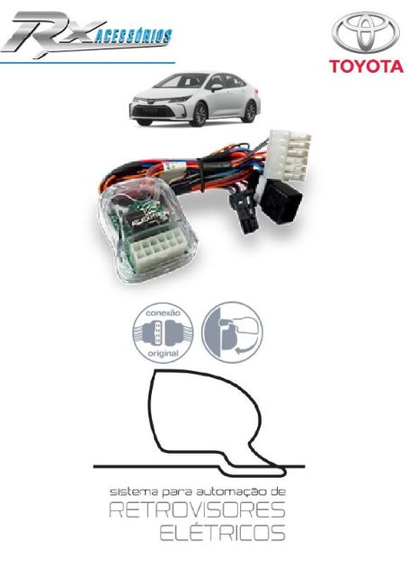 Central rebatimento dos retrovisores - Toyota Corolla GLI,XEI e ALTIS (2020 em diante) - ECO 20