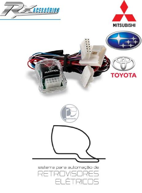 Central de rebatimento dos retrovisores - Mitsubishi ,Subaru e Toyota - ECO 1