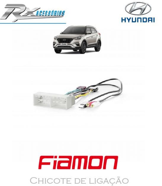Chicote adaptador para rádio - Hyundai Creta 2017 em diante (RCA + USB + 16 Vias)
