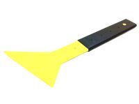 Espátula Batedor (Bico de Pato) Amarela Quik Foot Com Cabo Preto 15 cm X 30 cm
