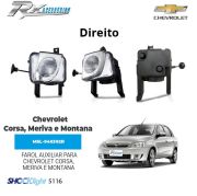 Farol auxiliar Shocklight para Chevrolet Corsa, Meriva e Montana (2003 até 2011)