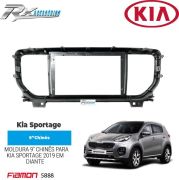 Moldura 9 Polegadas Fiamon Para Kia Sportage 2019 até 2022 - Prata - 5888