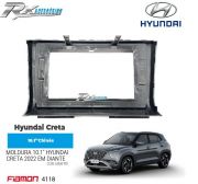 Moldura 10.1 Polegadas Fiamon Para Hyundai Creta 2022 em diante - Grafite - 5893