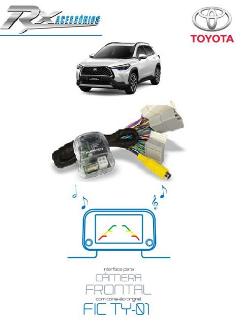 Interface de câmera frontal  - Toyota Corolla Cross 2021, Corolla 2020, Hilux/Sw4 2020 - FIC TY-01 