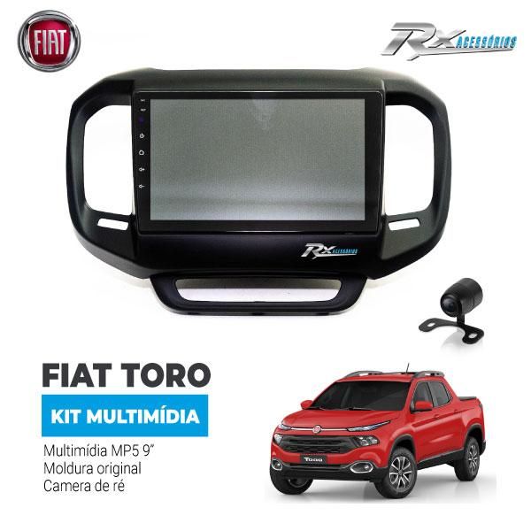 Kit Central Multimídia 9 polegadas - Android 9.0 MP5, Moldura original e câmera de ré para Toro 16/2