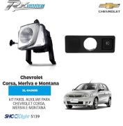 Kit farol auxiliar Shocklight para Chevrolet Corsa, Meriva e Montana (2003 até 2011)