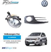 Kit farol auxiliar Shocklight para Volkswagen Fox (2015 até 2020) - Botão no Painel