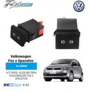Kit farol auxiliar Shocklight para Volkswagen Fox e Spacefox (2010 até 2013)