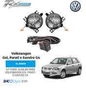 Kit farol auxiliar Shocklight para Volkswagen Gol, Parati e Saveiro G4 (2006/09) - Botão no Painel