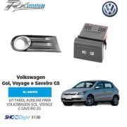 Kit farol auxiliar Shocklight para Volkswagen Gol, Voyage e Saveiro G5 (2009 até 2012) 