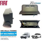 Kit Multimídia 7 Polegadas Para Fiat Uno Mille e Fiorino 2004 até 2013 - C/ Câmera de ré