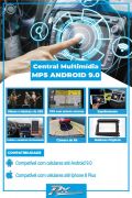 Kit Multimídia - Civic 12/16 9pol  Android+moldura+câmera Ré