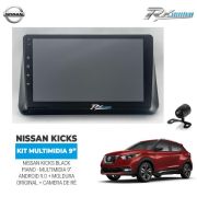 Kit Multimídia Nissan Kicks  9 Android + moldura + câmera Ré