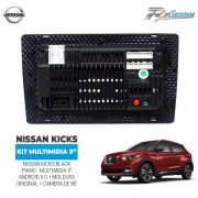 Kit Multimídia Nissan Kicks  9 Android + moldura + câmera Ré