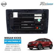 Kit Multimídia Nissan Kicks  9 Android + moldura + câmera Ré