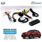 Kit Multimídia Nissan Kicks  9 Android + moldura + câmera Ré