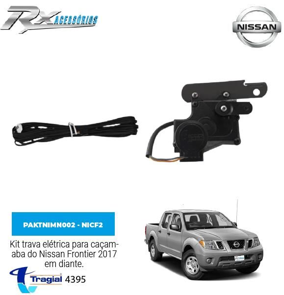 Kit trava elétrica tragial para caçamba NICF2 - Nissan Frontier (2017 em diante).