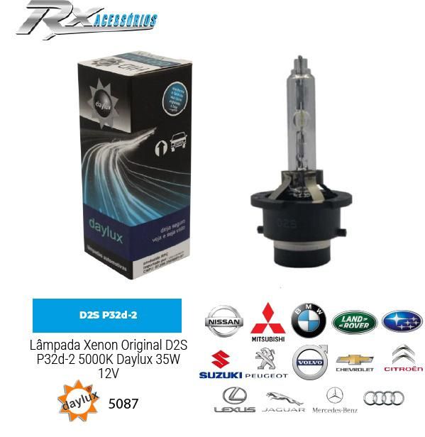 Lâmpada Xenon Original D2S P32d-2 5000K Daylux 35W 12V