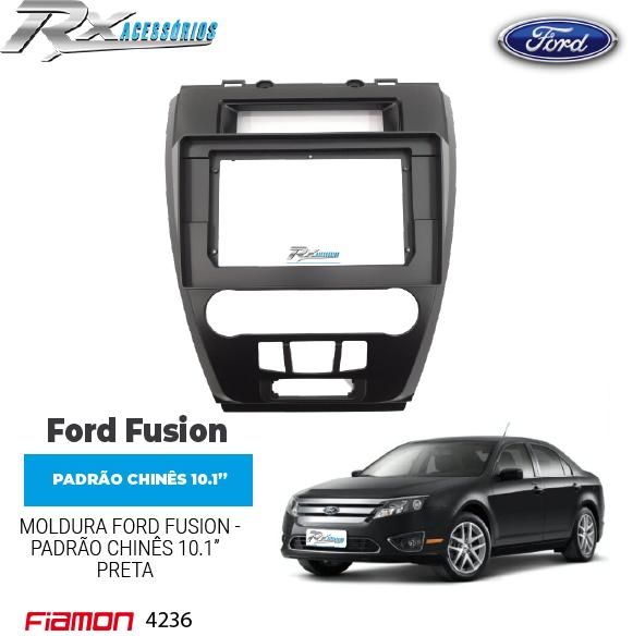 Moldura 10.1" Fiamon para Ford Fusion (2009 até 2012) - Preta