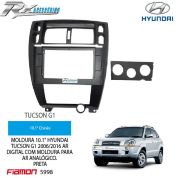 Moldura 10.1" Fiamon para Hyundai Tucson G1 2006 até 2016 - Preta