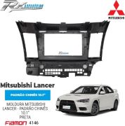 Moldura 10.1" Fiamon para Mitsubishi Lancer (2008 até 2015) - Preta