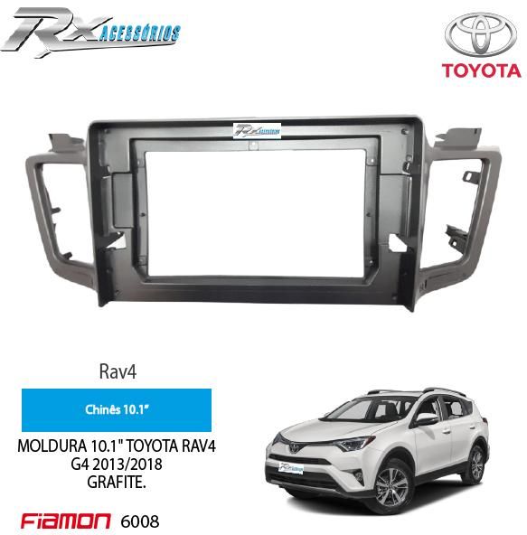 Moldura 10.1" Fiamon para Toyota RAV4 G4 2013 até 2018 - Grafite