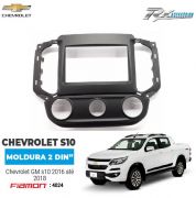 Moldura 2 DIN Fiamon específica para Chevrolet GM s10 2016 até 2018