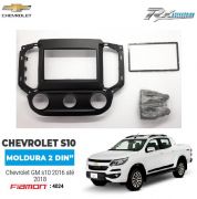 Moldura 2 DIN Fiamon específica para Chevrolet GM s10 2016 até 2018