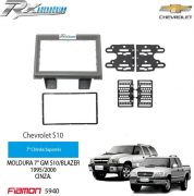 Moldura 2 DIN Fiamon para Chevrolet S10 e Blazer 1995 até 2000 