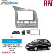 Moldura 2 DIN Fiamon para Fiat Palio, Siena, Strada, Weekend G1 1996 a 2003.