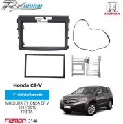 Moldura 2 Din Fiamon para Honda CR-V 2012 até 2016 - Preta.