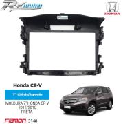 Moldura 2 Din Fiamon para Honda CR-V 2012 até 2016 - Preta.