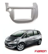 Moldura 2 Din Fiamon Para Honda Fit 2009 Até 2014 - Grafite - 3159