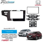 Moldura 2 DIN Fiamon para Honda WR-V 17/22 e FIT G3 15/22 - Black Piano.