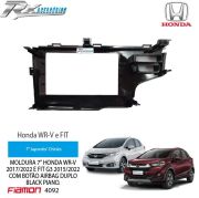 Moldura 2 DIN Fiamon para Honda WR-V 17/22 e FIT G3 15/22 - Black Piano.