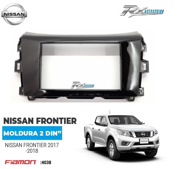 Moldura 2 DIN Fiamon específica para Nissan Frontier 2017