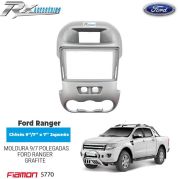 Moldura 7''/ 9'' Fiamon para Ford Ranger Simples XL / XLS (2012 a 2015)