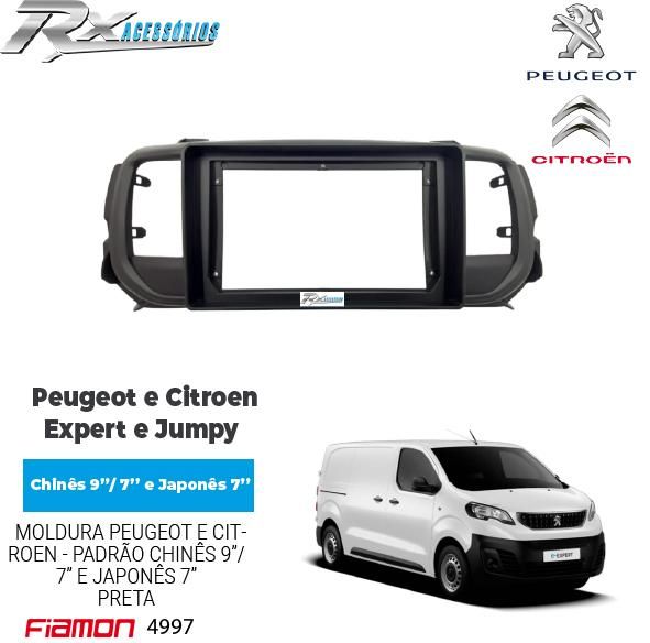 Moldura 9" / 7" Fiamon para Citroen Jumpy e Peugeot Expert - Preta - 4997