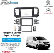 Moldura 9" / 7" Fiamon para Citroen Jumpy e Peugeot Expert - Preta - 4997
