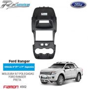 Moldura 7''/ 9" Fiamon para Ford Ranger XL/ XLT 2012 a 2015 - Com chicote e botões