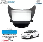 Moldura 9" Fiamon para Hyundai Elantra 2011 até 2015 sem rádio original.