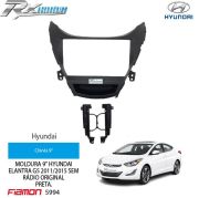 Moldura 9" Fiamon para Hyundai Elantra 2011 até 2015 sem rádio original.